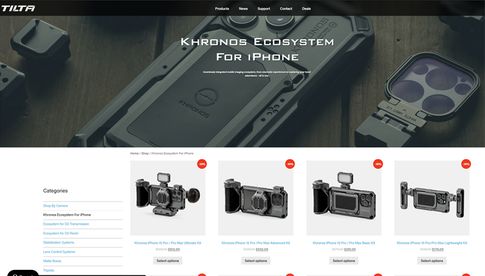 Alles, was Filmer brauchen: Das Khronos-System von Tilta verwandelt ein iPhone 15 Pro oder Pro Max in eine handliche Videokamera.