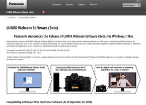Die Vorabversion der Lumix-Webcamsoftware gibt es für Windows und macOS