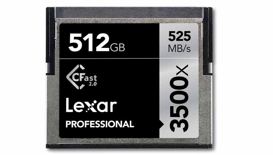 Lexar 512 GB Professional 3500x CFast 2.0