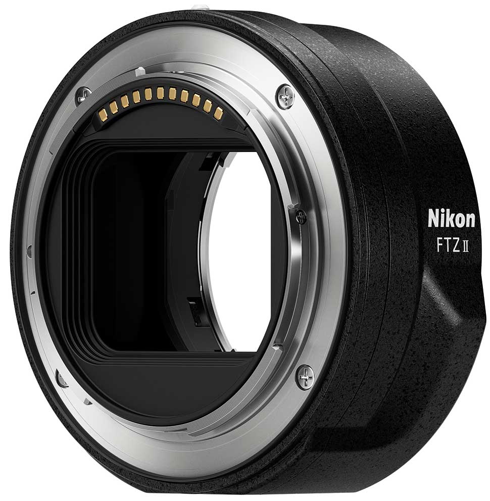 Mit Adaptern wie dem FTZII von Nikon lassen sich die Nikon-F-SLR-Objektive an spiegellosen Nikon-Z-Kameras verwenden. Die automatischen Blenden- und Fokussteuerungen bleiben dabei ­ erhalten.