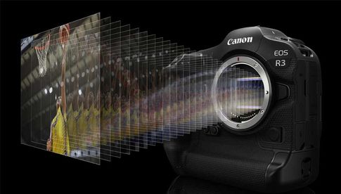 Die Canon EOS R3 nimmt bis zu 30 Bilder pro Sekunde bei laufend nachgeführter AF- und Belichtungsmessung auf.