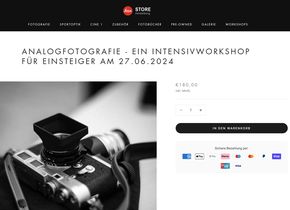 „Analogfotografie – ein Intensivworkshop für Einsteiger“ im Leica Store Heidelberg