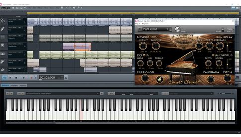 Magix Music Maker: Ein virtuelles Piano gehört dazu