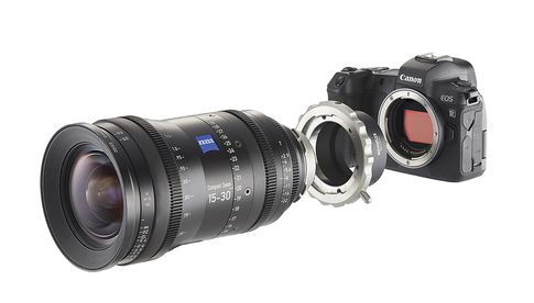 Mit dem Adapter EOSR/PL kann man PL-Cine-Objektive an Canon-Kameras mit RF-Bajonett einsetzen
