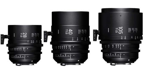 Sigmas neue lichtstarke Cine-Objektive mit 28, 40 und 105 Millimetern Brennweite.