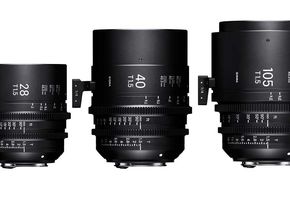 Sigmas neue lichtstarke Cine-Objektive mit 28, 40 und 105 Millimetern Brennweite.