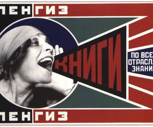 Sowjetisches Poster von 1924. Lilya Brik, Alexander Rodtschenko