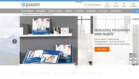 Wer zum Beispiel Geschäftsräume mit Bildern schmücken möchte, findet bei Pixum passende Angebote dazu.