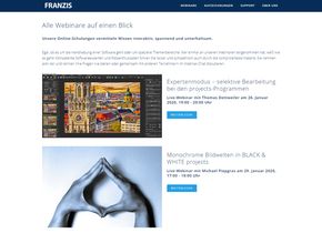 Kostenlose Webinare zur „projects“-Reihe aus dem Franzis-Verlag