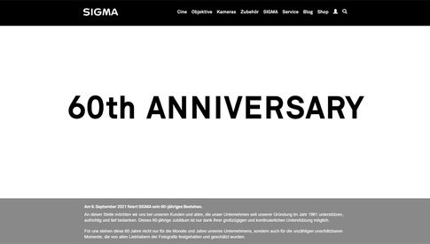 Sigma feiert das 60-jährige Firmenjubiläum.