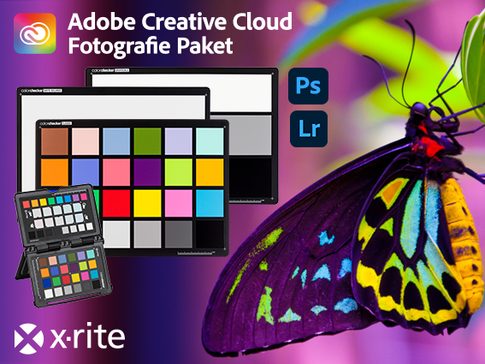 Ein Aktionsprodukt von X-Rite kaufen und beim Fotografie-Paket der Adobe Creative Cloud sparen.