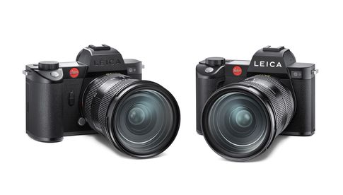 Das neue Leica Vario-Elmarit-SL 1:2.8/24-70 ASPH. an der SL2-S (links) und an der SL2 (rechts).