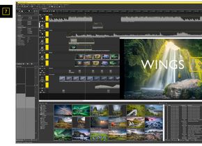 Wings 7: Im virtuellen Bildschirm sind die Anfasser für das In-Screen-Editing zu sehen. Mit dieser Funktion können visuelle Inhalte dynamisch gesteuert und bewegt werden.