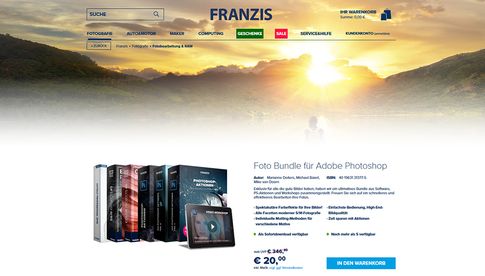 Zur Zeit 94 Prozent günstiger: das Foto-Bundle für Adobe Photoshop von Franzis