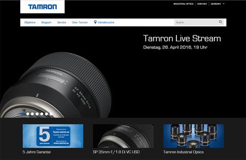 Live-Stream zum Tamron „SP 85mm F/1.7 DI VC USD“