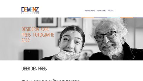 Desideria Care Preis für Fotografie 2022 – Demenz neu sehen