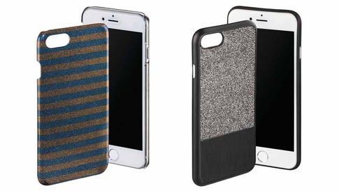 Hama-Hüllen für das Apple iPhone: „Glamorous Nights“ und „Glamorous Stripes“.