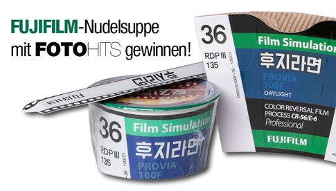 Mitmachen und gewinnen: <b>FOTO</b> HITS verlost zwei Instant-Nudelsuppen im Fujifilm-Provia-Design