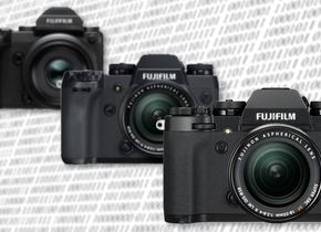 Firmware-Updates für die Fujifilm X-T3 (vorn), X-H1 (Mitte) und das Mittelformatmodell GFX 50S.