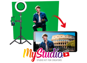 Das MyStudio Green-Screen-Filmstudio-Kit für zu Hause