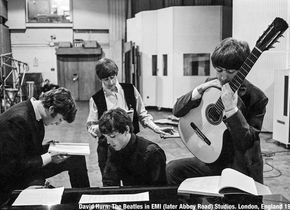 David Hurn: The Beatles in EMI (later Abbey Road) Studios. London, England 1964.