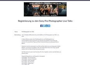 Sony Pro Photographer Live Talks