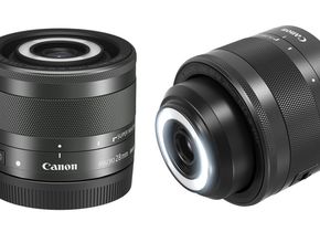 Makro-Objektiv mit integrierter LED-Leuchte für Canon EOS-M-System