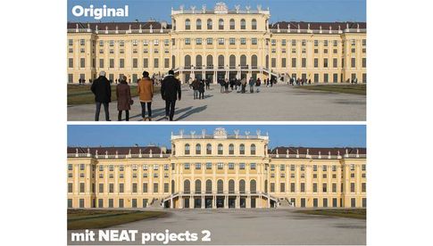 Durch Verrechnung mehrerer Aufnahmen einer Szene erzeugt NEAT projects 2 seine „touristenfreie“ Bilder.