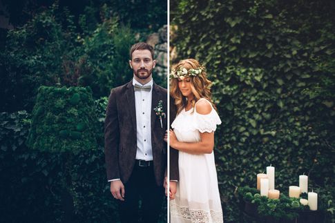 Preset aus der Reihe „Wedding Essentials“: links das Original, rechts mit Preset
