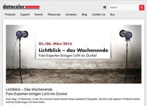 Datacolor: "Lichtblick" - Webinar-Wochenende vom 5.-6. März 2016