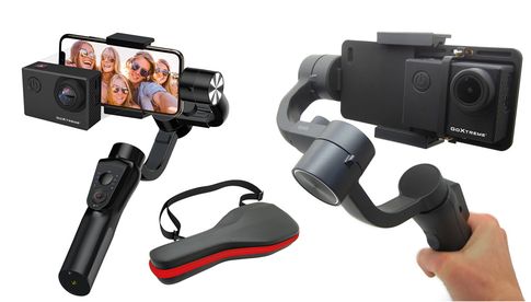 Das Gimbal stabilisiert Filmaufnahmen mit dem Smartphone oder einer Action-Kamera über drei Bewegungsachsen.