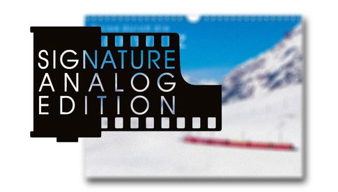 Die demnächst in der Calvendo Signature Analog Edition erscheinenden Kalender werden mit einem speziellen Logo gekennzeichnet.