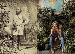 Links: Ernst Haeckel, um 1874. Rechts: @bellabucchiotti, 2020. Collage: © Julia Löffler.