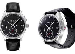 Neue Uhren von Leica: Die abgebildete Version L1 besteht aus Edelstahl, nutzt ein mechanisches Uhrwerk und ein kratzfestes Saphirglas.