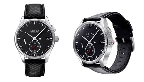 Neue Uhren von Leica: Die abgebildete Version L1 besteht aus Edelstahl, nutzt ein mechanisches Uhrwerk und ein kratzfestes Saphirglas.