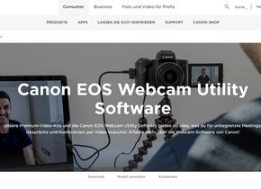 Mit dem Canon EOS Webcam Utility wird die Canon-Kamera zur Webcam