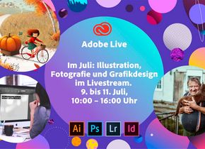 Adobe LIVE auf Youtube, Live-Seminare 9. bis 11. Juli 2019