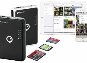 Der MPortable II ist ein portabler Multifunktions-Datenspeicher, der sowohl das Sichern, Bearbeiten, Teilen und Löschen von Bild- und Videodaten erlaubt. 