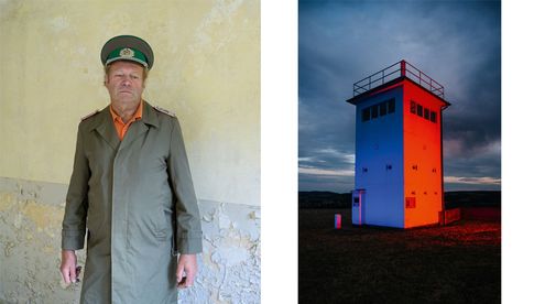Ausstellung zur Nikon Ambassadors Masterclass „30 Jahre Mauerfall“. Foto links: Tamara Eckhardt; Foto rechts: Max Slobodda