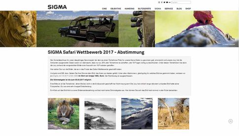 Sigma-Safari 2017 - Voting durch Internet-Besucher