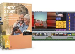 Das neue Magix Photostory Deluxe 2019 nutzt jetzt 16 Spuren für Bilder, Musikstücke und Videos. Außerdem bietet es neue Bildrandeffekte, um Hochformatfotos optisch angehmer in eine Breitformatpräsentation einzubinden.