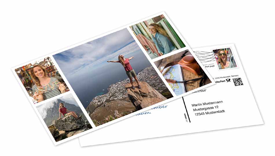 Die per App versendete CEWE-Postkarte XL beeindruckt durch ihr Überformat von 21 mal 10 Zentimetern.