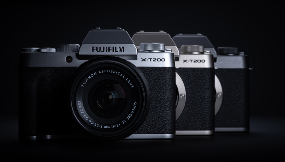 Die drei Farbvarianten der Fujifilm X-T200