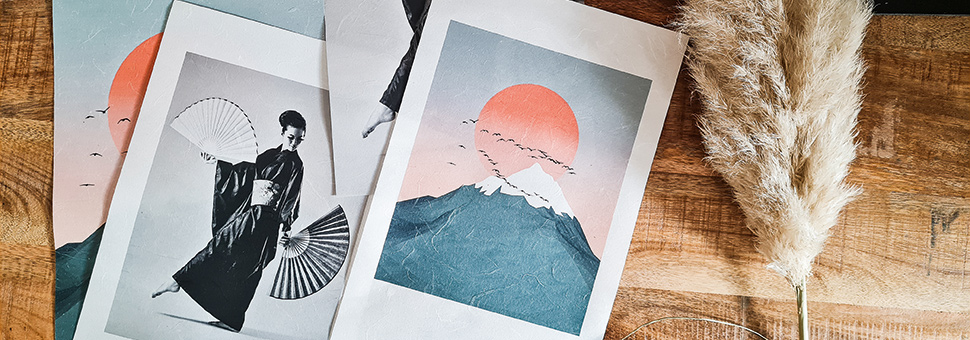 Fine-Art -Druck auf Japanpapier „Unryu Thin White“