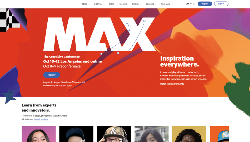 Adobe MAX online