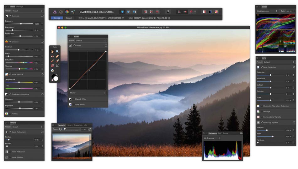 Affinity Photo für Windows jetzt final fertig und in der Einführungsphase mit 20 Prozent Rabatt erhältlich