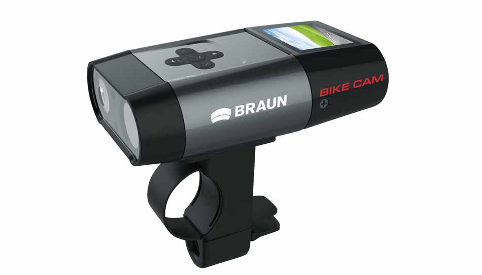 Braun „Bike Cam“: Action-Kamera mit extrem langer Einsatzdauer, Powerbank und LED-Licht in einem