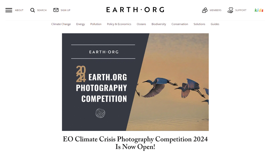 Fotowettbewerb von Earth.Org