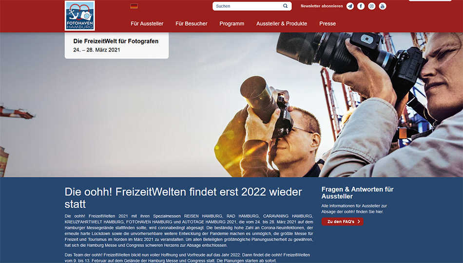 Auf 2022 verschoben: die Fotohaven Hamburg