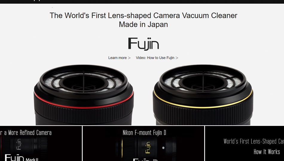 Der Sensorstaubsauger in Objektivform ist für Canon- und Nikon-Bajonette erhätlich. Per Adapter ist der Anschluss an Fujifilm-Kameras möglich.